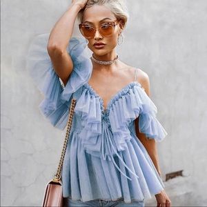 Sexy v neck off shoulder Pleated vintage ruffle